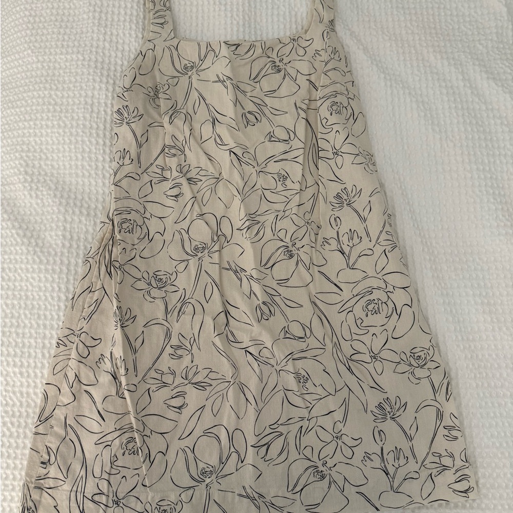 Floral Print Beige Dress